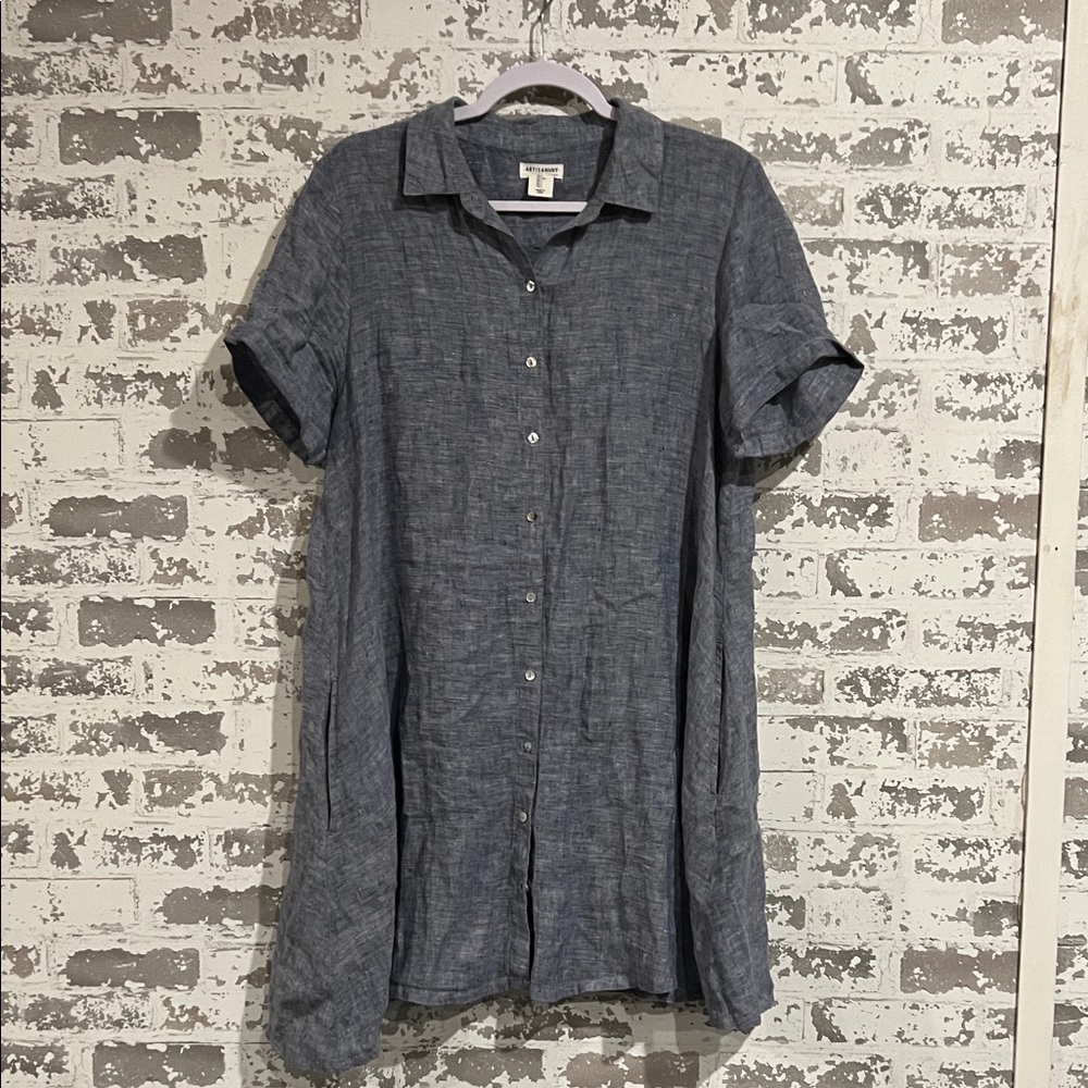 Artisan Ny Linen Shirt in Blue